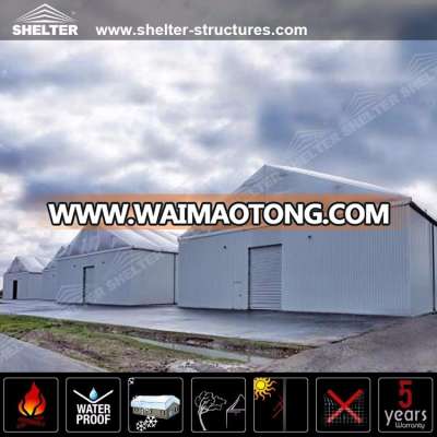 industrial fire retardant storage shade tent